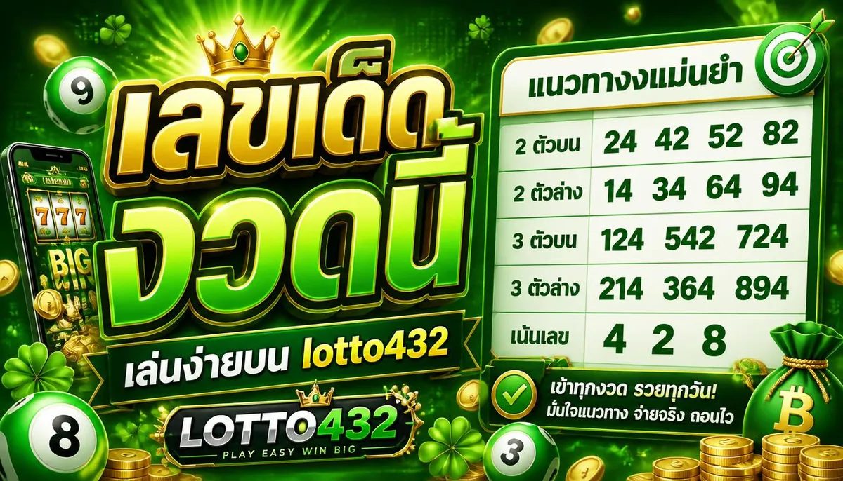 เลขเด็ดงวดนี้: เล่นคุ้มบน lotto432 พร้อมแนวทางแม่นยำ